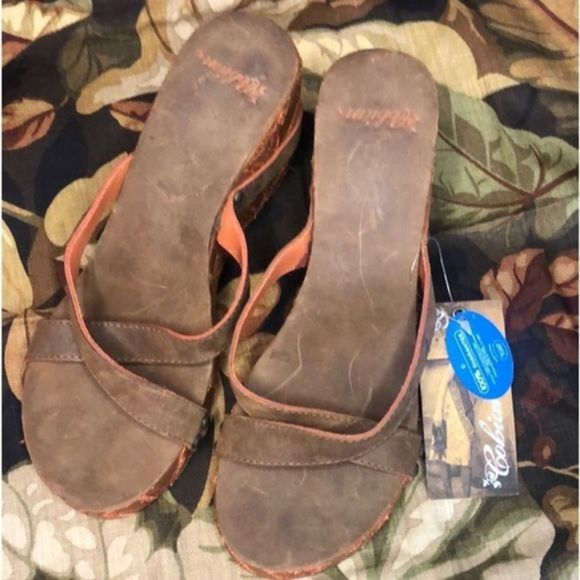 Cobian USA Chocolate Erykah Wedges (8) NWT - Picture 5 of 14
